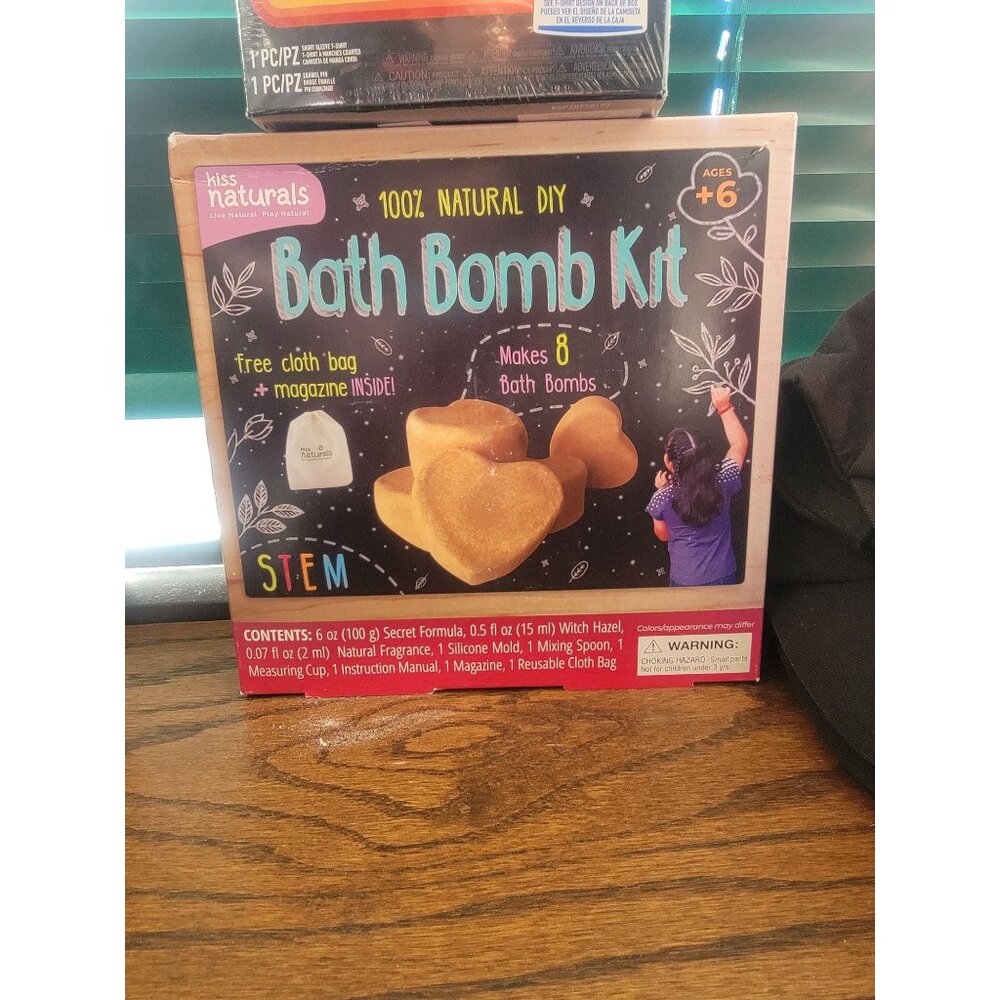Kiss Naturals DIY Bath Bomb Kit‎ For Ages 6+ With Free Cloth Bag & Magazine